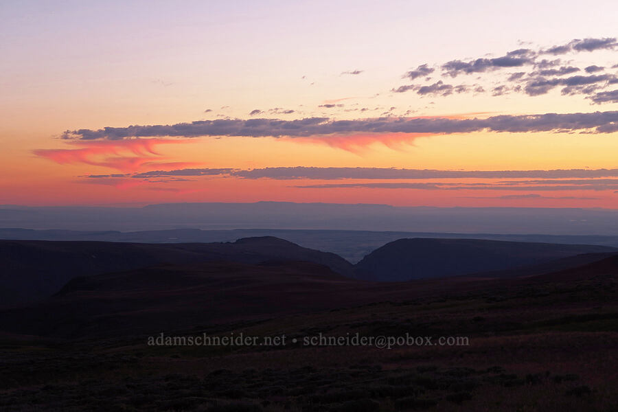 sunset clouds [Steens Mountain Road, Steens Mountain, Harney County, Oregon]
