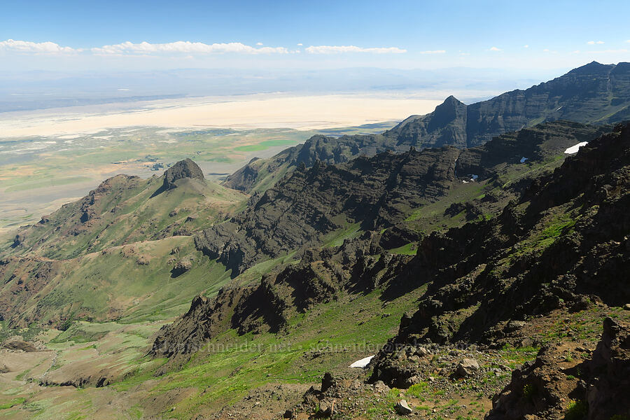 east face of Steens Mountain & Alvord Desert [East Rim Viewpoint, Steens Mountain, Harney County, Oregon]