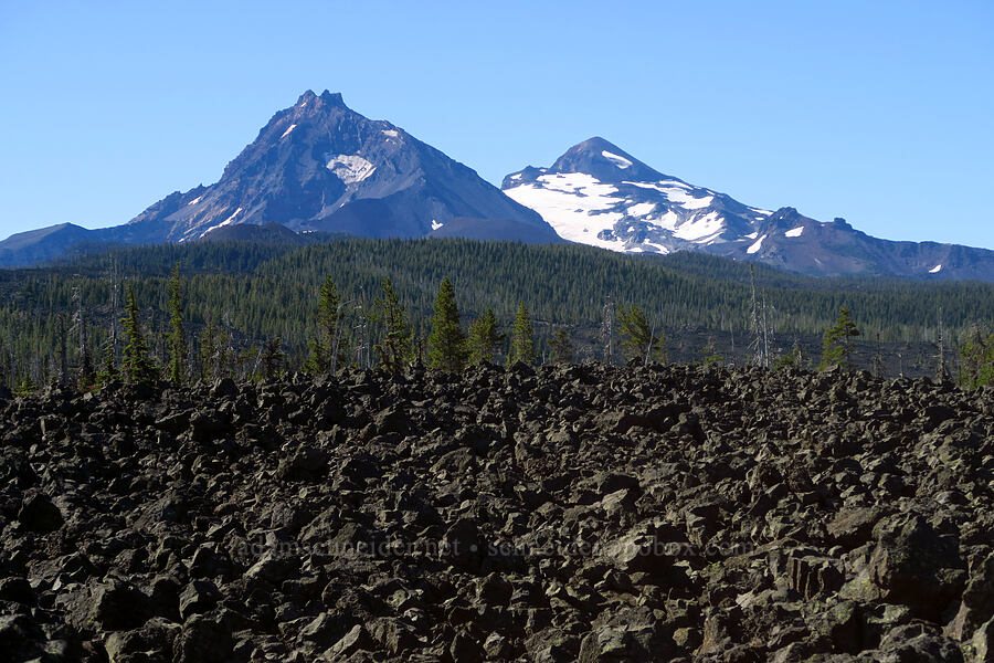 North Sister & Middle Sister [McKenzie Pass, Willamette National Forest, Deschutes County, Oregon]