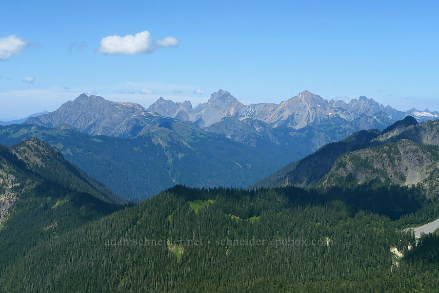 mountains to the north [Ptarmigan Ridge, Mt. Baker Wilderness, Whatcom County, Washington]