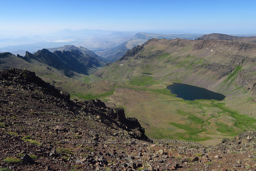 Wildhorse Lake & Wildhorse Canyon [Steens Summit Trail, Steens Mountain, Harney County, Oregon]