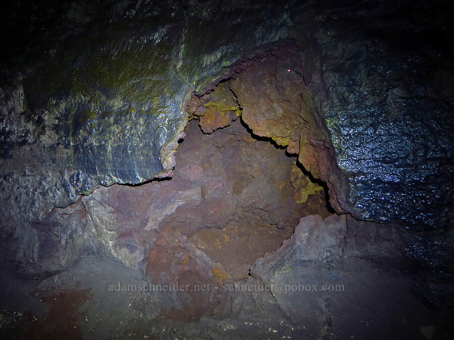 colorful rock [Ape Cave, Mt. St. Helens National Volcanic Monument, Skamania County, Washington]