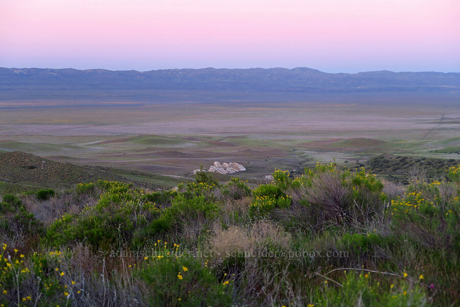 Carrizo Plain at sunset [Caliente Mountain Road, Carrizo Plain National Monument, San Luis Obispo County, California]