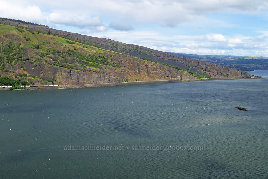 Coyote Wall & the Columbia River [Historic Columbia River Highway State Trail, Wasco County, Oregon]