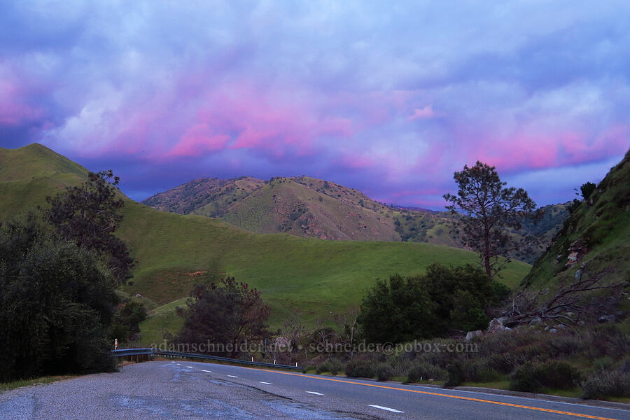 sunset clouds [Highway 178, Sequoia National Forest, Kern County, California]