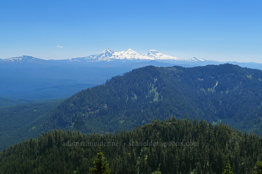 Three Sisters & Browder Ridge [North Peak, Willamette National Forest, Linn County, Oregon]