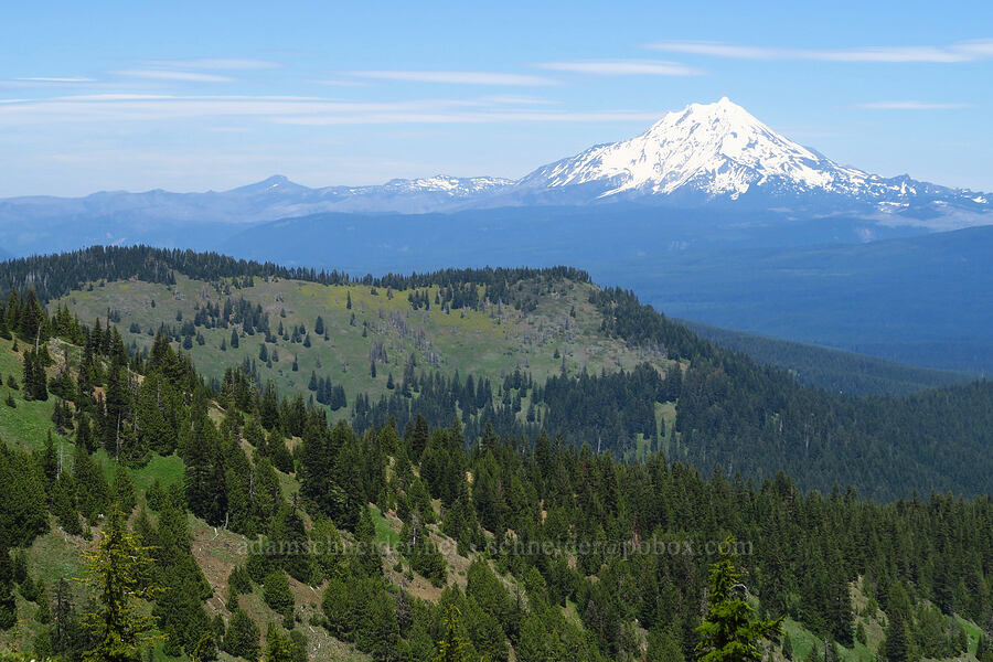 Crescent Mountain & Mount Jefferson [Echo Mountain, Willamette National Forest, Linn County, Oregon]