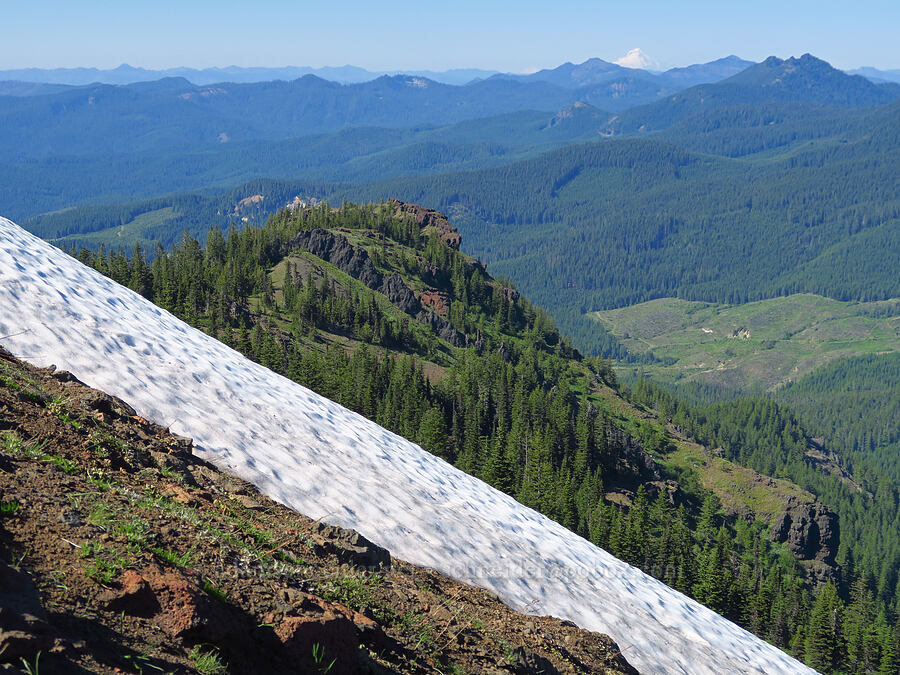 snowfield and the north ridge of Cone Peak [Cone Peak, Willamette National Forest, Linn County, Oregon]