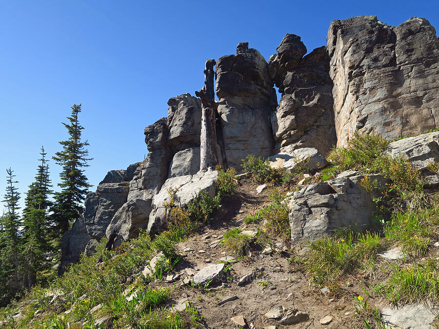 basalt pillars [Sugarloaf Peak, Okanogan-Wenatchee National Forest, Chelan County, Washington]