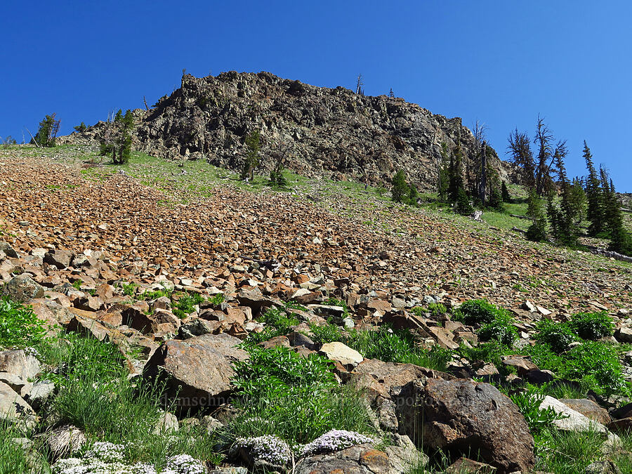 cliffs & talus [Esmeralda Basin Trail, Okanogan-Wenatchee National Forest, Kittitas County, Washington]