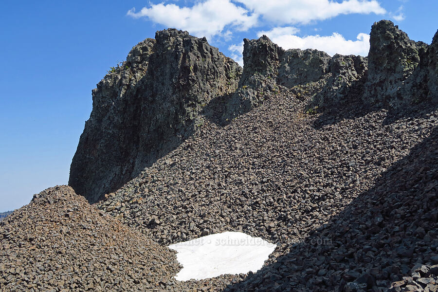 talus & basalt pinnacles [Mission Peak, Colockum Wildlife Area, Chelan County, Washington]