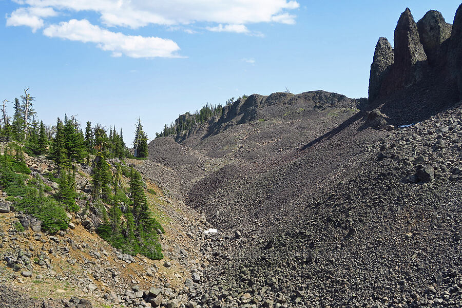 talus below the summit [Mission Peak, Colockum Wildlife Area, Chelan County, Washington]