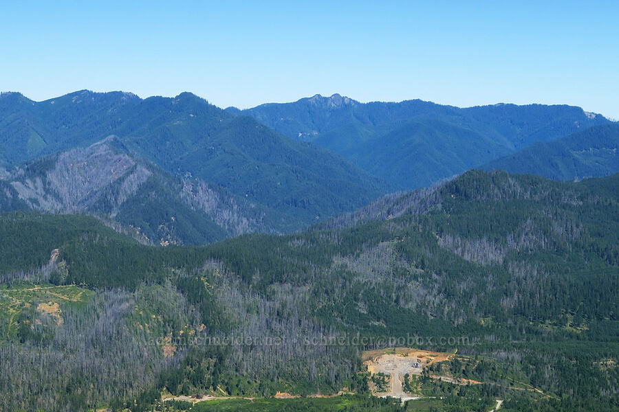 view toward Tidbits Mountain [Castle Rock, Willamette National Forest, Lane County, Oregon]