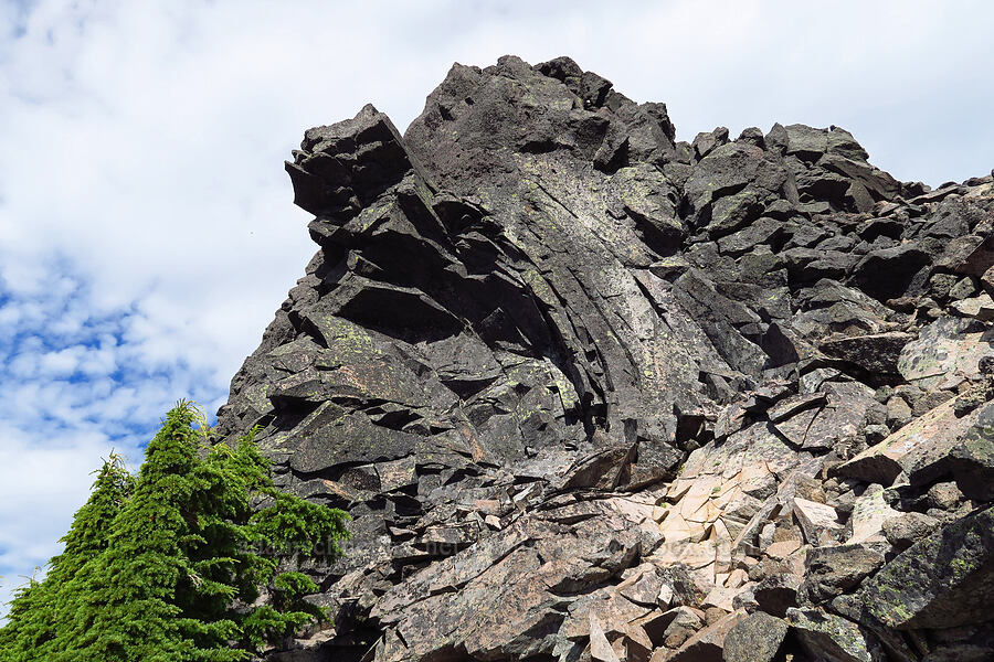 folded & broken rock [Bear Creek Mountain, Goat Rocks Wilderness, Yakima County, Washington]