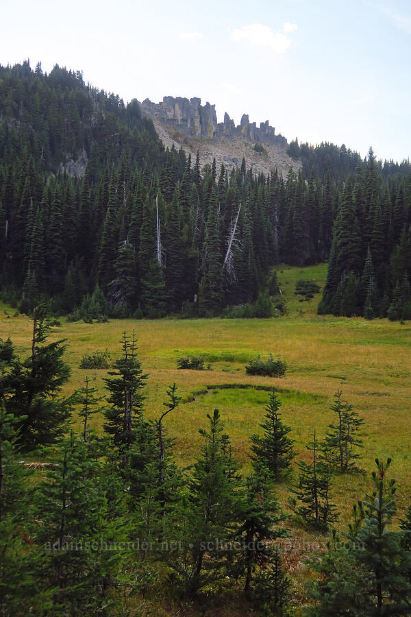 jagged ridge above Section 3 Lake [near Section 3 Lake, Okanogan-Wenatchee National Forest, Yakima County, Washington]