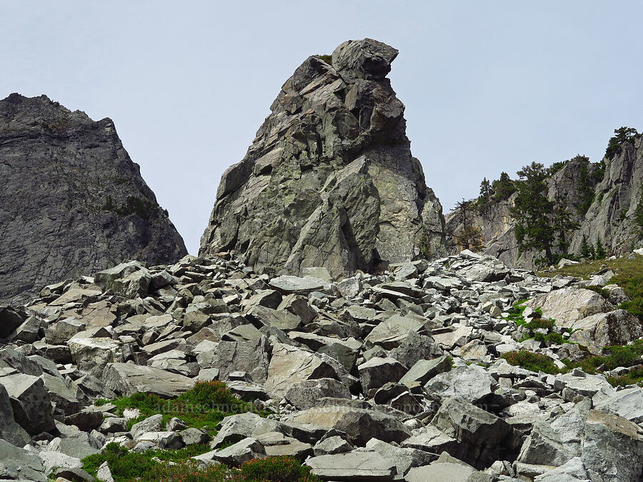 Thumbtack Rock [Thumbtack Basin, Alpine Lakes Wilderness, King County, Washington]