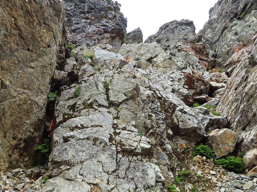 rappel route [below Chair Peak, Alpine Lakes Wilderness, King County, Washington]