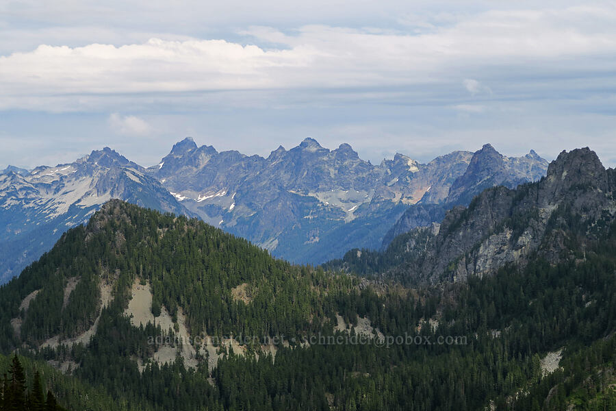 view to the northeast [below Chair Peak, Alpine Lakes Wilderness, King County, Washington]