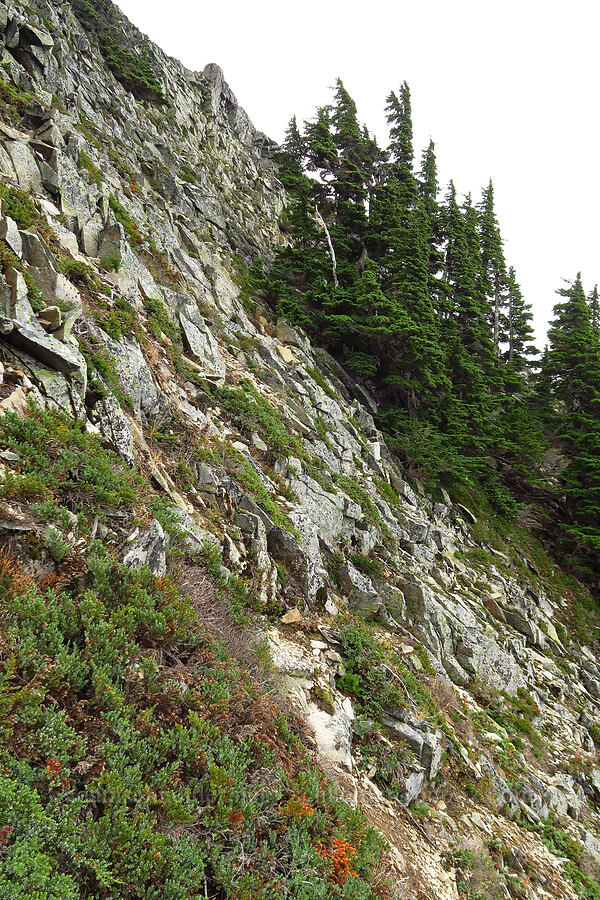 traverse on the west side of Chair Peak [Chair Peak, Alpine Lakes Wilderness, King County, Washington]