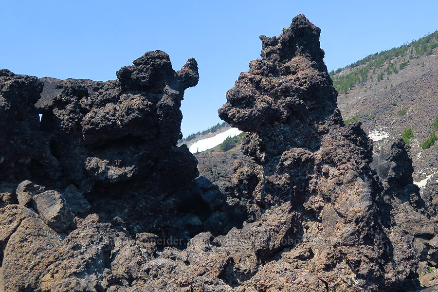 lava hoodoos [South Butte, Mt. Adams Wilderness, Yakima County, Washington]