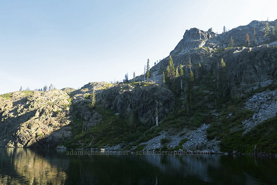 Castle Lake & Peak 6617 [Castle Shore Trail, Shasta-Trinity National Forest, Siskiyou County, California]