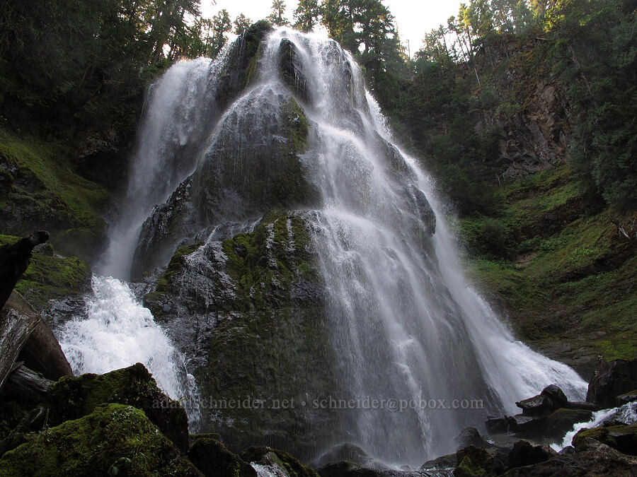 middle of Falls Creek Falls [Falls Creek, Gifford Pinchot Nat'l Forest, Skamania County, Washington]